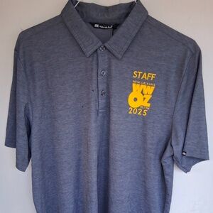NWT Travis Mathew Polo Shirt Mens XL Blue Nights New Orleans Radio Station Promo